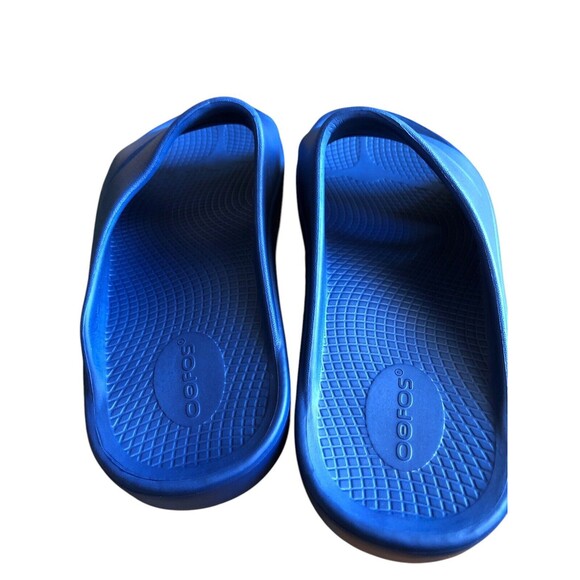 Oofos Ooahh Recovery Sandal Size M7 W9 Unisex Slide Navy Blue Light Comfy Shoe - Picture 3 of 12